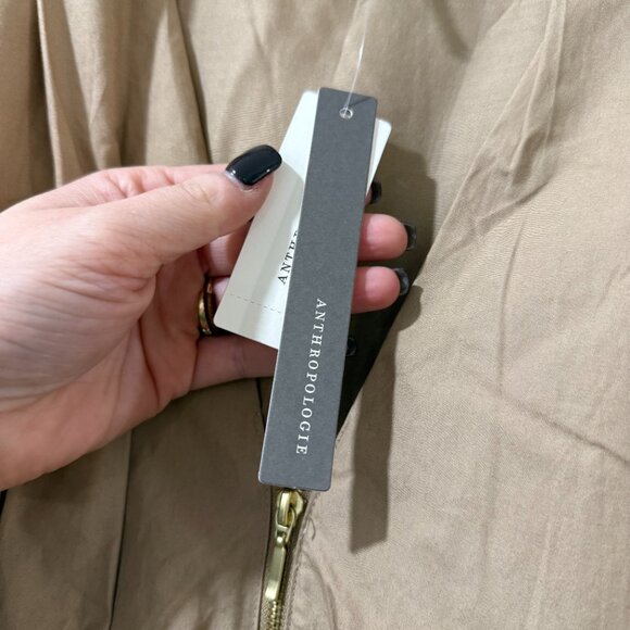 🏷 *NWT* ✨ Anthropologie Maeve Neutral Smocked Midi Dress 🤍🌾 - Picture 11 of 11